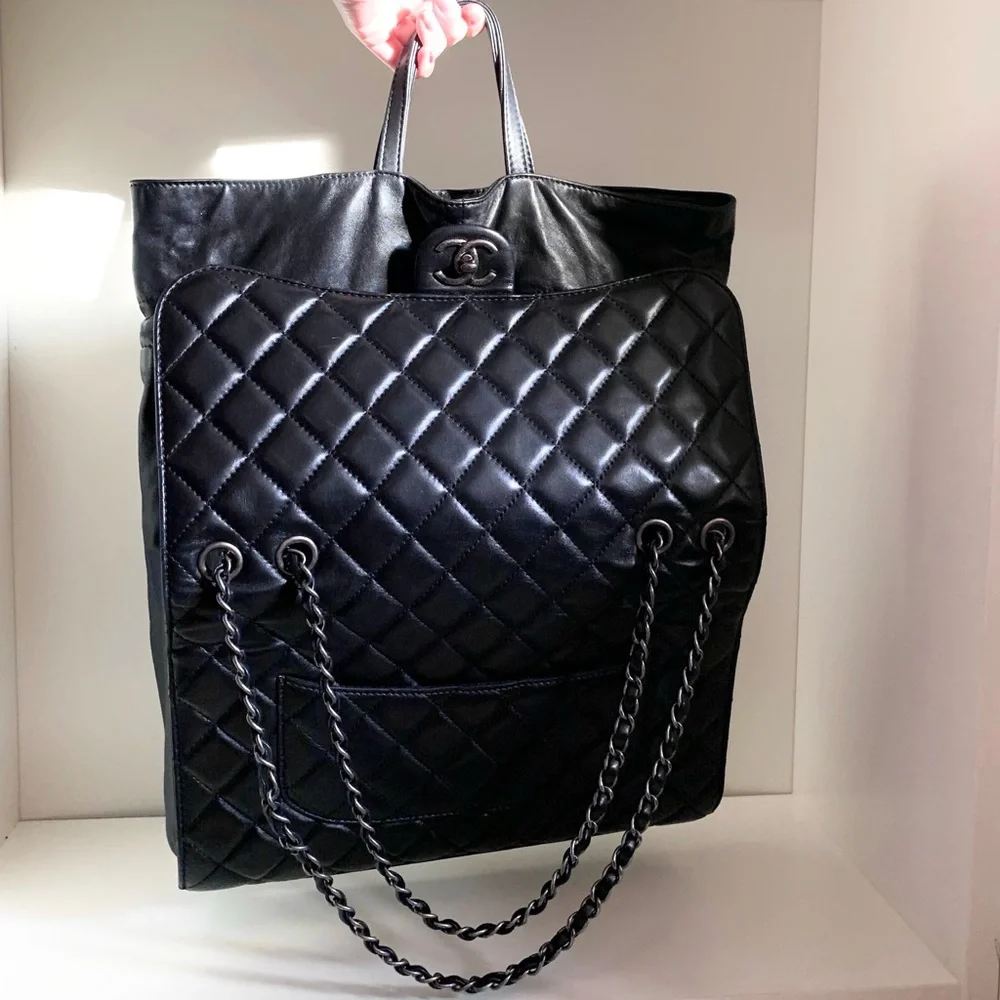 Chanel classic flap convertible tote bag